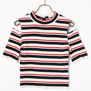 LIZ LISA Shoulderless Striped Top