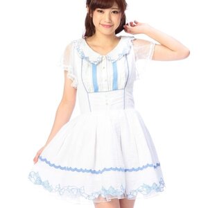 LIZ LISA Embroidered Ribbon Pinafore Dress