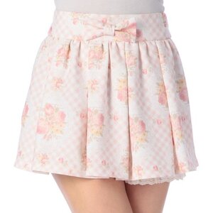 LIZ LISA Gingham Checkered Floral Skort