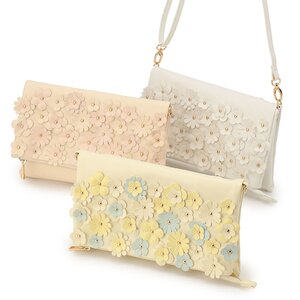 LIZ LISA Flower Motif Clutch Bag