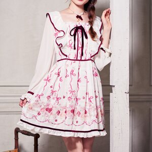 LIZ LISA English Rose Frilly Shoulder Dress