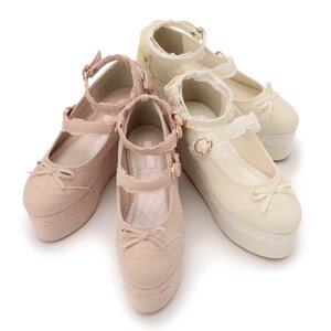 LIZ LISA Velour Lace-Up Platform Shoes