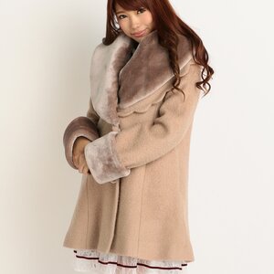 LIZ LISA x Yui Kanno Faux Fur Collar & Cuffs Coat