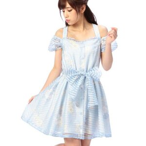 LIZ LISA Striped Organdy Floral Dress w/ Official LIZ LISA Shop Bag