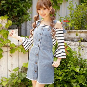 LIZ LISA Denim Overall Skirt