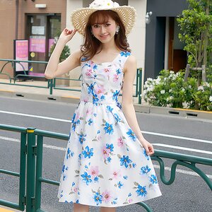 LIZ LISA Large Floral Print Ribbon Dress