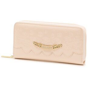 LIZ LISA Embossed Enamel Zip-Around Wallet
