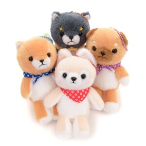 Mameshiba San Kyodai Sitting Dog Plush Collection (Ball Chain)