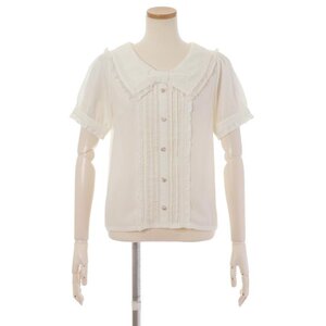 LIZ LISA Short Sleeve Message Ribbon Sailor Blouse