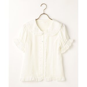 LIZ LISA Sheer Heart Collared Blouse