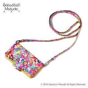 6%DOKIDOKI Colorful Rebellion -THANK YOU ALL- iPhone Case w/ Shoulder Strap