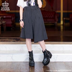 LISTEN FLAVOR Pleated Asymmetrical Gaucho Pants w/ Flap