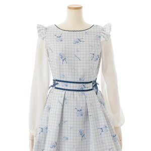 LIZ LISA Houndstooth Floral Print Dress