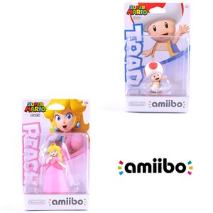 Gaming / Game Accessories / Super Mario Peach amiibo w/ Free Toad amiibo