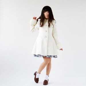 LIZ LISA Lace Trim A-Line Coat