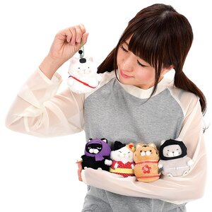 Hige Manjyu Oedo Cat Plush Collection (Ball Chain)