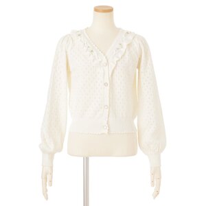 LIZ LISA V-Neck Perforated Cardigan