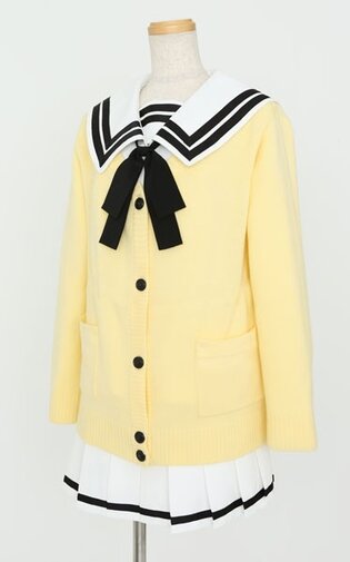 Kimi to Kanojo to Kanojo no Koi Mukou Aoi Miyuki Sone White Black School  Uniform Yellow