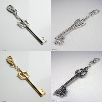 Disney Kingdom Hearts Keyblade Charm Square Enix Key Chain