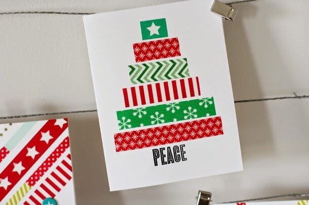 DIY Christmas Cards for Kids: Washi Tape Baubles - Crafty Kids at Home