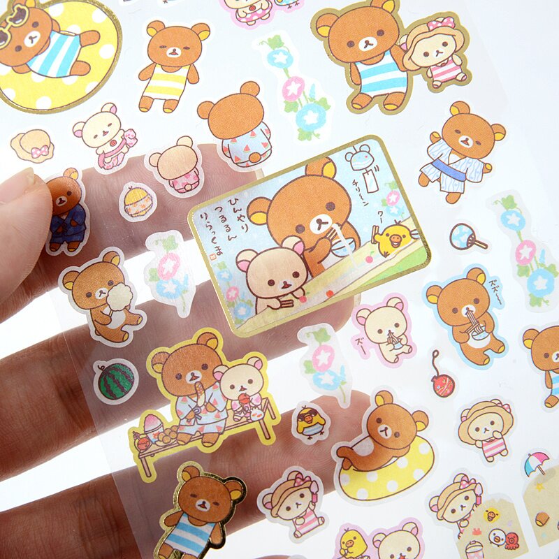 Rilakkuma Sticker Sheet Rilakkuma’s Summer Vacation Tokyo Otaku