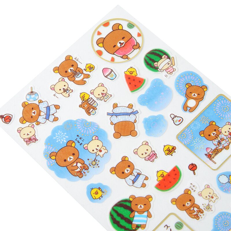Rilakkuma Sticker Sheet Rilakkuma’s Summer Vacation Tokyo Otaku