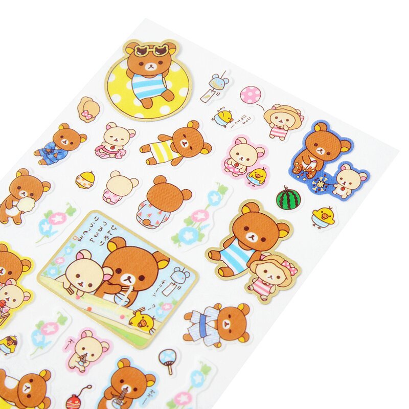 Rilakkuma Sticker Sheet Rilakkuma’s Summer Vacation Tokyo Otaku