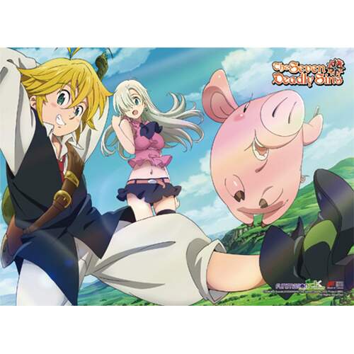 The Seven Deadly Sins Elizabeth Meliodas Hawk 1 Premium Wall Scroll - 