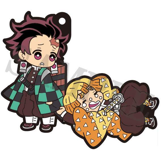 Demon Slayer Kimetsu no Yaiba Rubber Strap Keychain Keyring Zenitsu MegaHouse Ve
