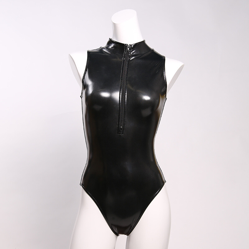 REALISE Front Zipper Competitive Swimwear Costume (Black): REALISE ...