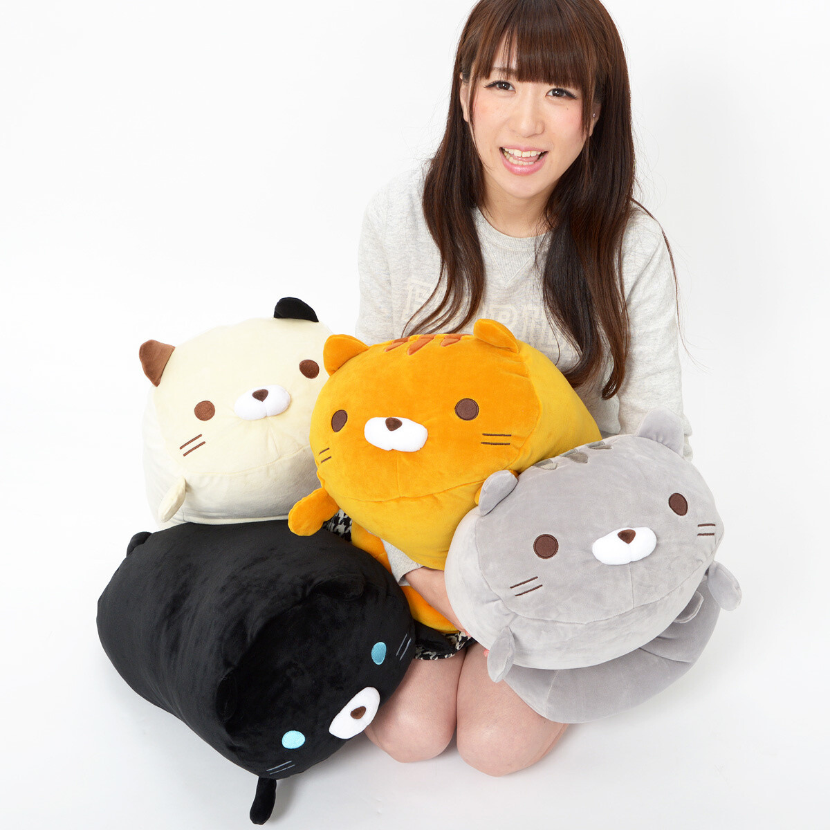 Sasurai No Tabineco 17 Amemori Kun Grey Cat Marshmallow Plush