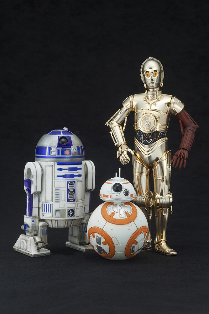 Artfx Star Wars R2 D2 And C 3po W Bb 8 1 10 Scale Figure Set