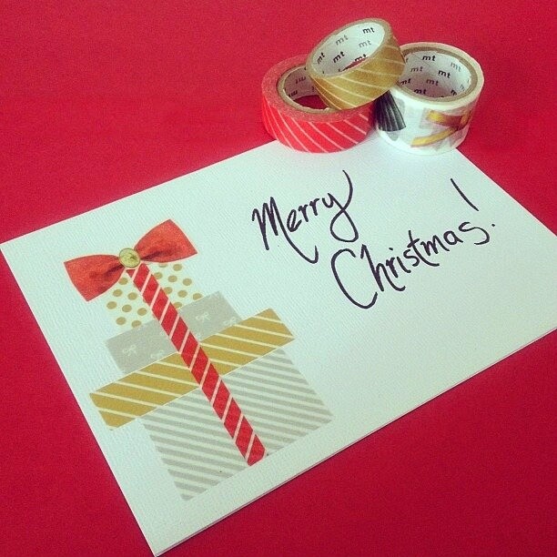 5 Beautiful Washi Tape Christmas Cards Product News Tom Shop