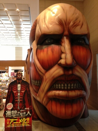 attack on titan life size statue