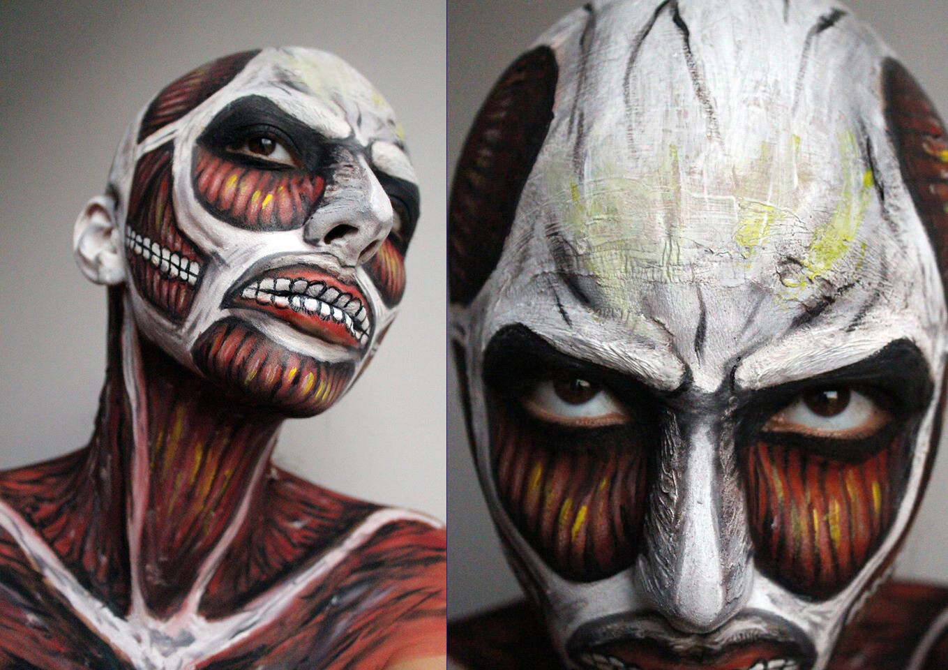 romanian makeup artist shows off colossal titan makeup!